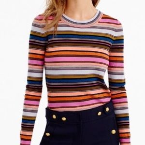 Jcrew rainbow stripped sweater in merino wool